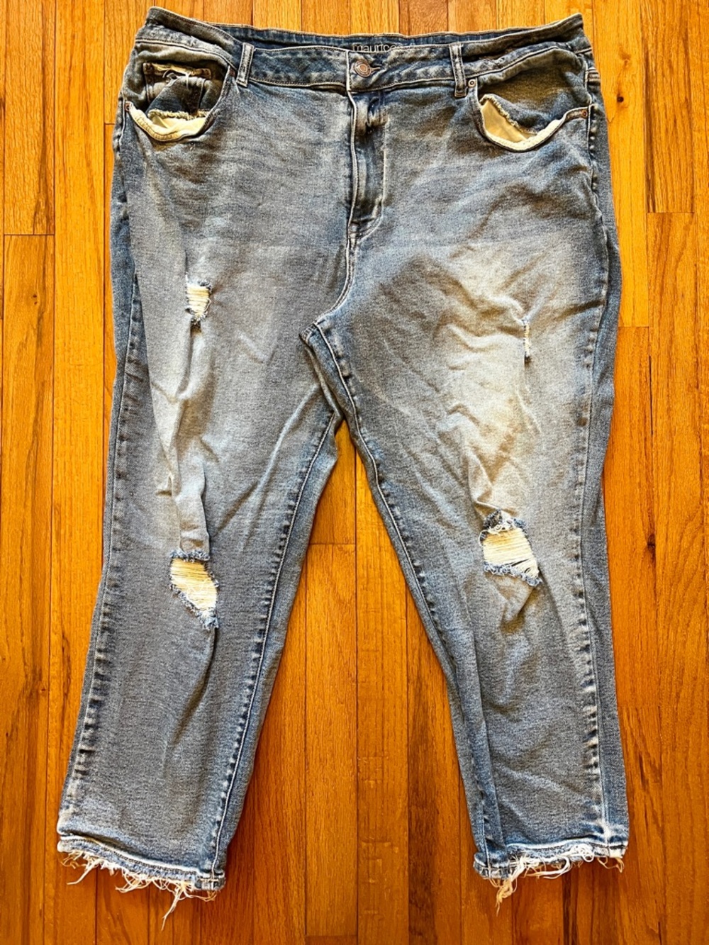 Maurices Light Wash Distressed Jeans
